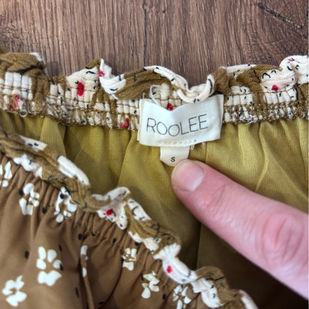 Roolee Brown and White Floral Midi Dress - Picture 4 of 4